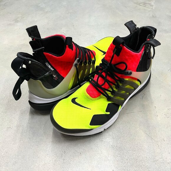 Nike Men's Size Small Air Presto Mid Acronym Volt 844672-100 - Used - Picture 1 of 7